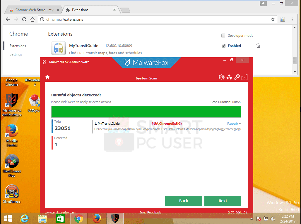 Remove MyTransitGuide from All Browser At Once