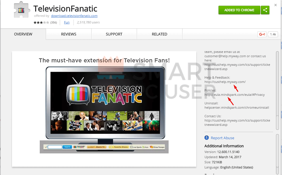 TelevisionFanatic Removal Guide