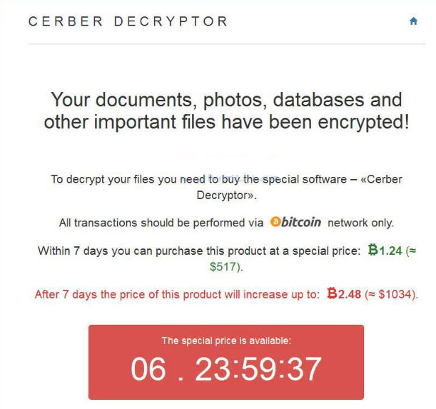 Cerber Ransomware Decryptor