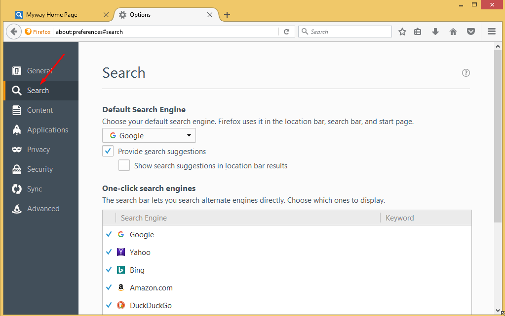 Remove Unwanted Search Engine from Firefox 1