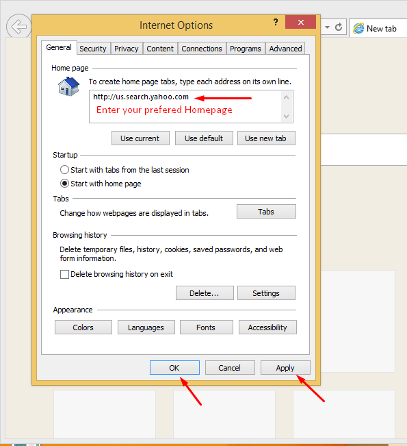 Remove Unwanted Homepage from Internet Explorer 2