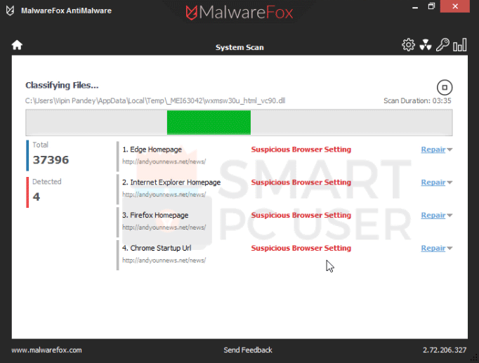Andyounnews.net Removal Guide