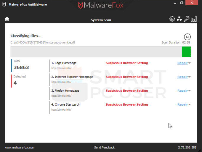 Zhinku.info Removal Guide