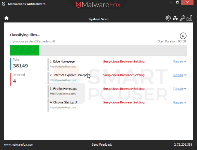 YeaDesktop.com Removal Guide